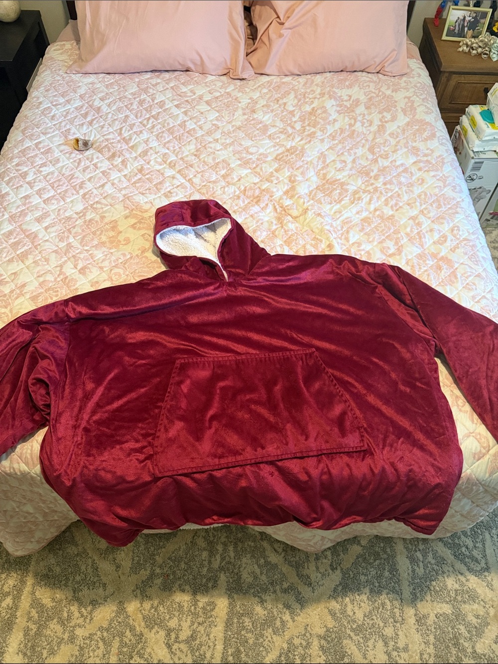Plush Hooded Pullover Jacket